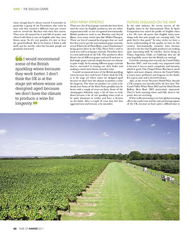 Taste of Summer Magazine 2011 | The English Grape | Christopher Cooper | Feature Article