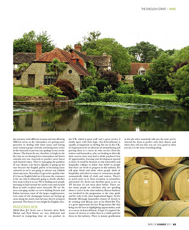 Taste of Summer Magazine 2011 | The English Grape | Christopher Cooper | Feature Article