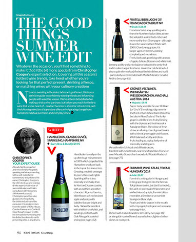 Good Things Magazine July/Aug 2015 | The Good Things Summer Edit | Christopher Cooper | Wine Writer