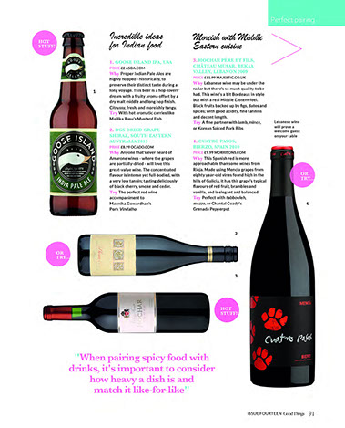 Good Things Magazine Oct 2015 | Perfect Pairings | Christopher Cooper | Wine Writer