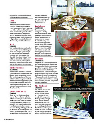 Imbibe Magazine July/Aug 2012 | The Ultimate Wine List | Christopher Cooper | Wine Writer
